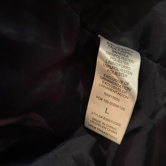 Democracy Cropped Sherpa Jacket L; Teddy Bear; Blue Checkered - Picture 6 of 6